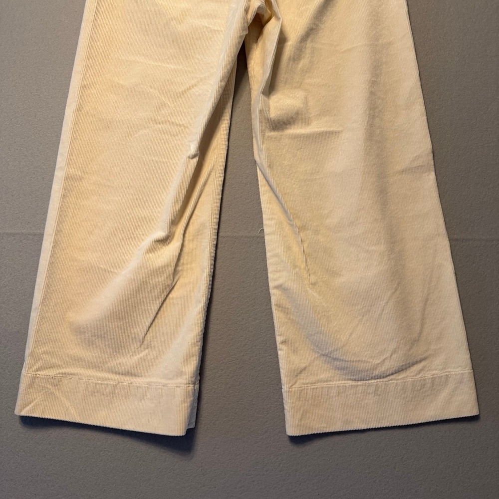 Maeve Colette Wide Leg Corduroy Pants Cream Womens Size 28 - Picture 10 of 13